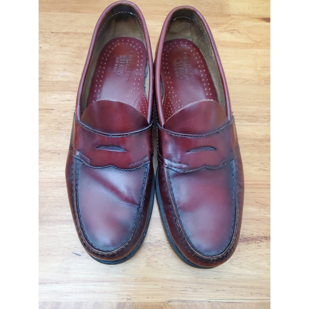 Gh Bass Weejuns Penny Loafers Men's 10.5 Leather Slip On Dress Shoes Oxblood View 6